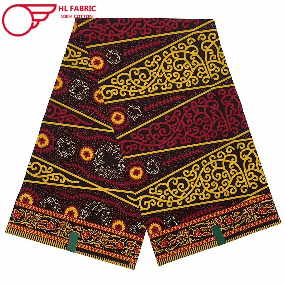 Imagem -05 - Verdadeiro Tecido de Cera Africano Tecido Batik Nigeriano Ankara Block Prints Holandês Hollandais Pagne para Costura 100 Algodão Vl7-9