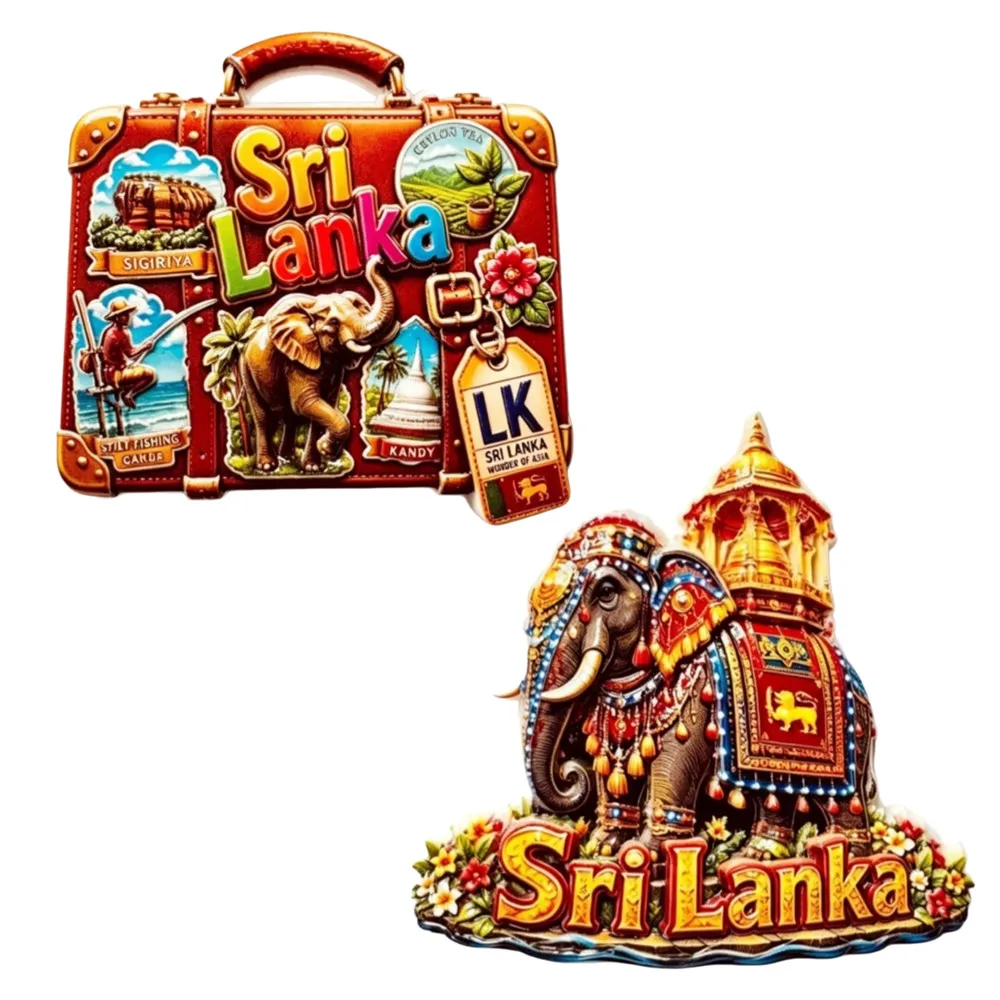 Asia  Sri Lanka  3D Fridge Magnets Tourism Souvenir Refrigerator Magnets Sticker