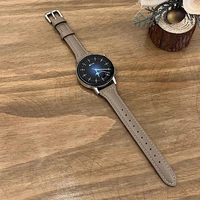 20mm Slim Leather strap For Samsung Galaxy watch 7/FE/6/5/5 pro/4 Classic/active 2 22mm sport bracelet Huawei watch GT 4-3 band
