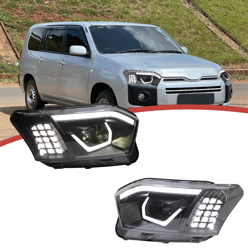 

Для Toyota Probox 2012-2024: Обновленные передние фары LED с 4 линзами и ДХО