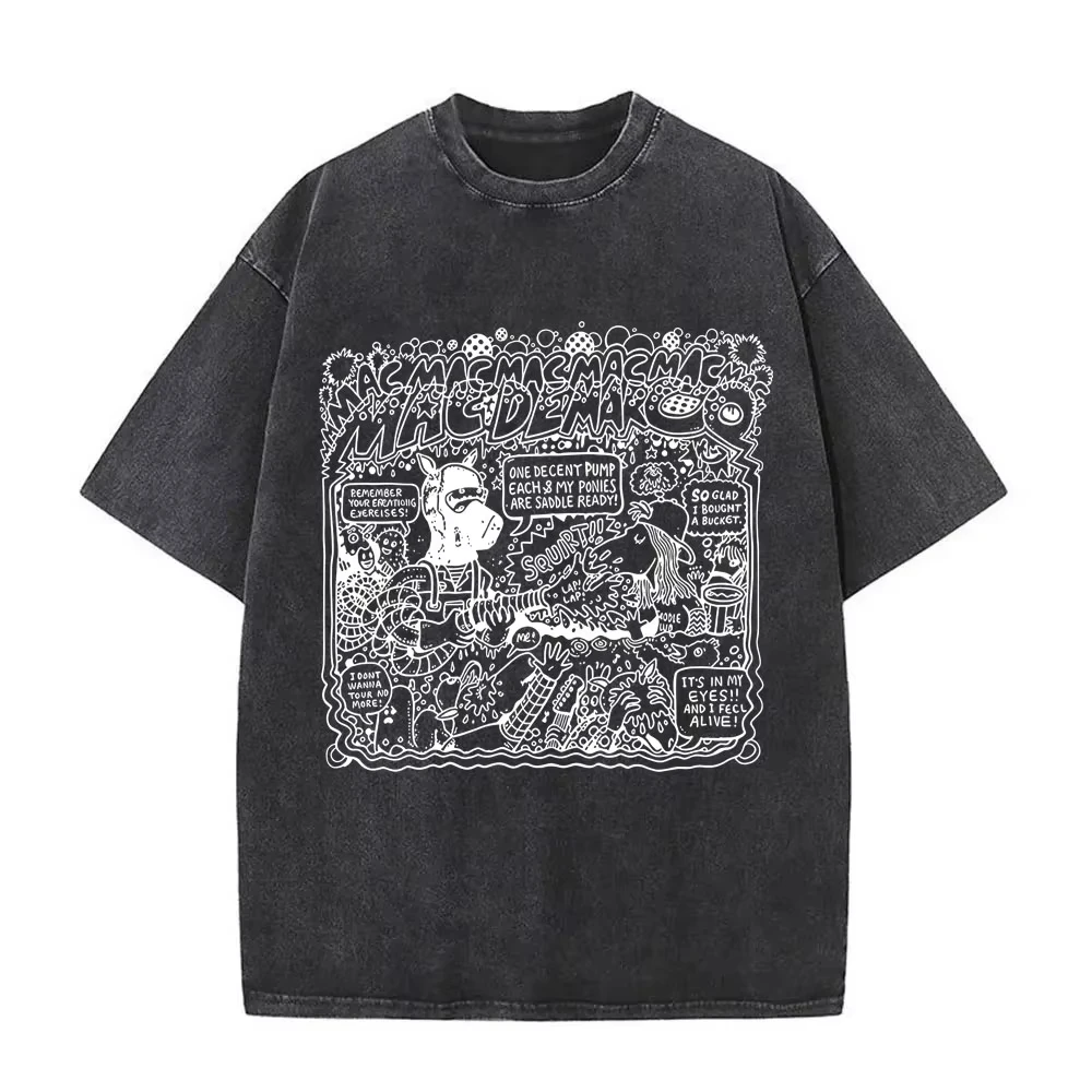 

Washed Vintage Mac Demarco T Shirt This Old Dog Funny Meme Tshirt Men Women Casual Cotton Oversized Short Sleeve T-shirts Tops