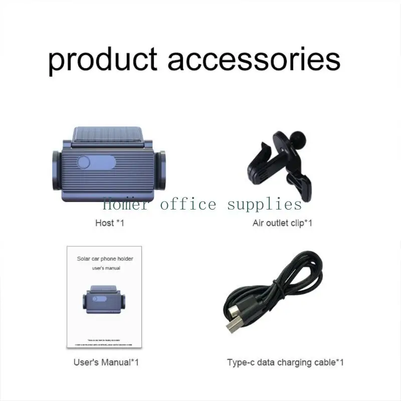 K43B Suporte para telefone solar para carro mãos livres 12/12 12 Mini suporte para celular