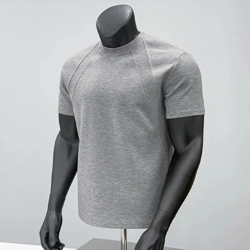 

Slim Fit ort Sve T-irt with Cuff Boxy Sle Fitn Sport ey Tee Quarter Sve round Ne Casual Summer irt