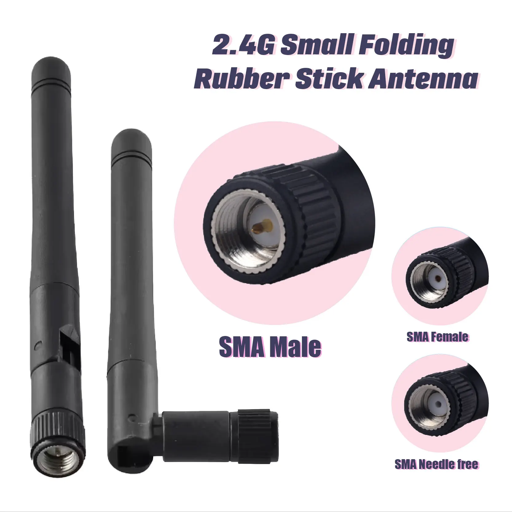 2pcs 2.4G WiFi Module Antenna for DJT XJT DHT X9D Plus X-Lite Transmitter 3dbi SMA Male Connector WiFi SMA RP-SMA Male Female