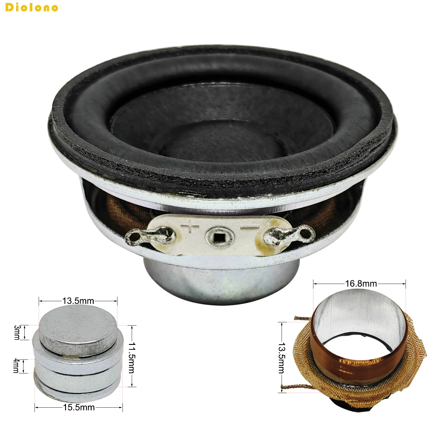 2pcs 8 Ohms 5W Loudspeaker 52mm 2Inch 25MM Internal Dual Magnetic Good bass For Bluetooth audio amplifier Wooden box Speaker