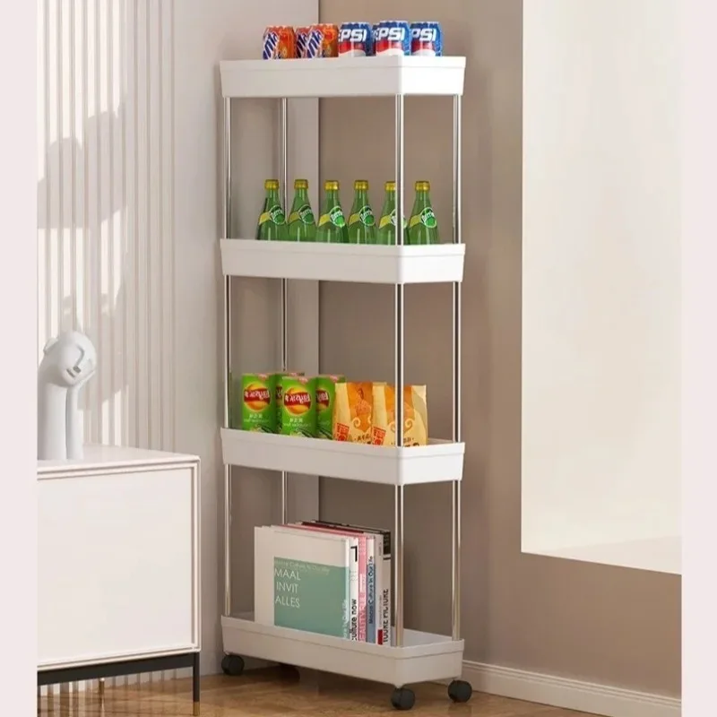 رف تخزين الحمام 2025 بعجلات، عربة أدوات دوارة مكونة من 4 طبقات، منظم تخزين الحمام، عربة أدوات متعددة الأغراض