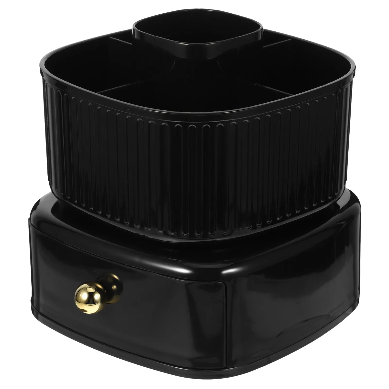 360 Degree Rotating Pen Cup Desk Organizer Drawer Multi Functional Makeup Brush Holder Office School Pencil Storage Box
