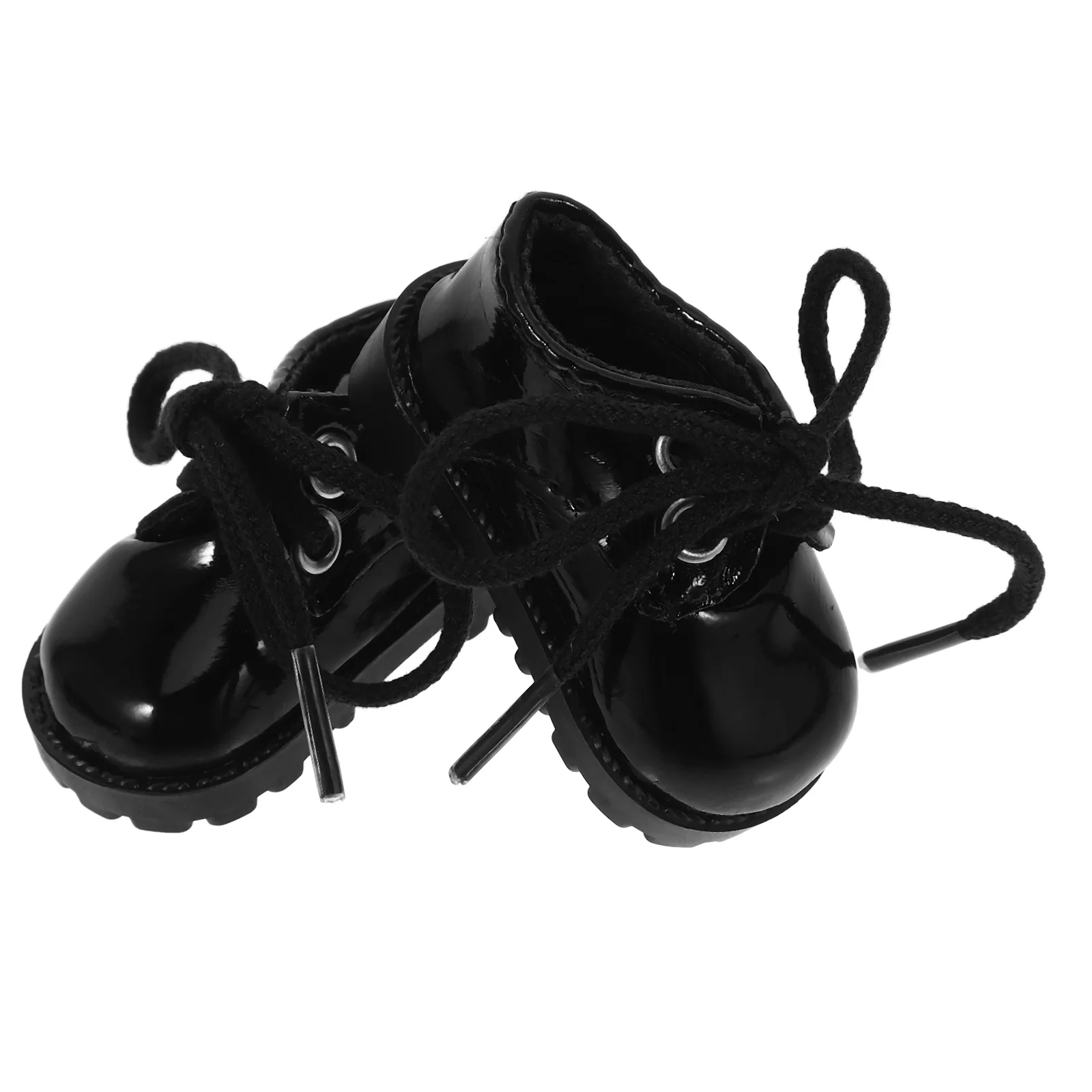 

Ornaments for Kids Shiny Shoes Mini Play Cotton Lovely Miniature Black Children Toy