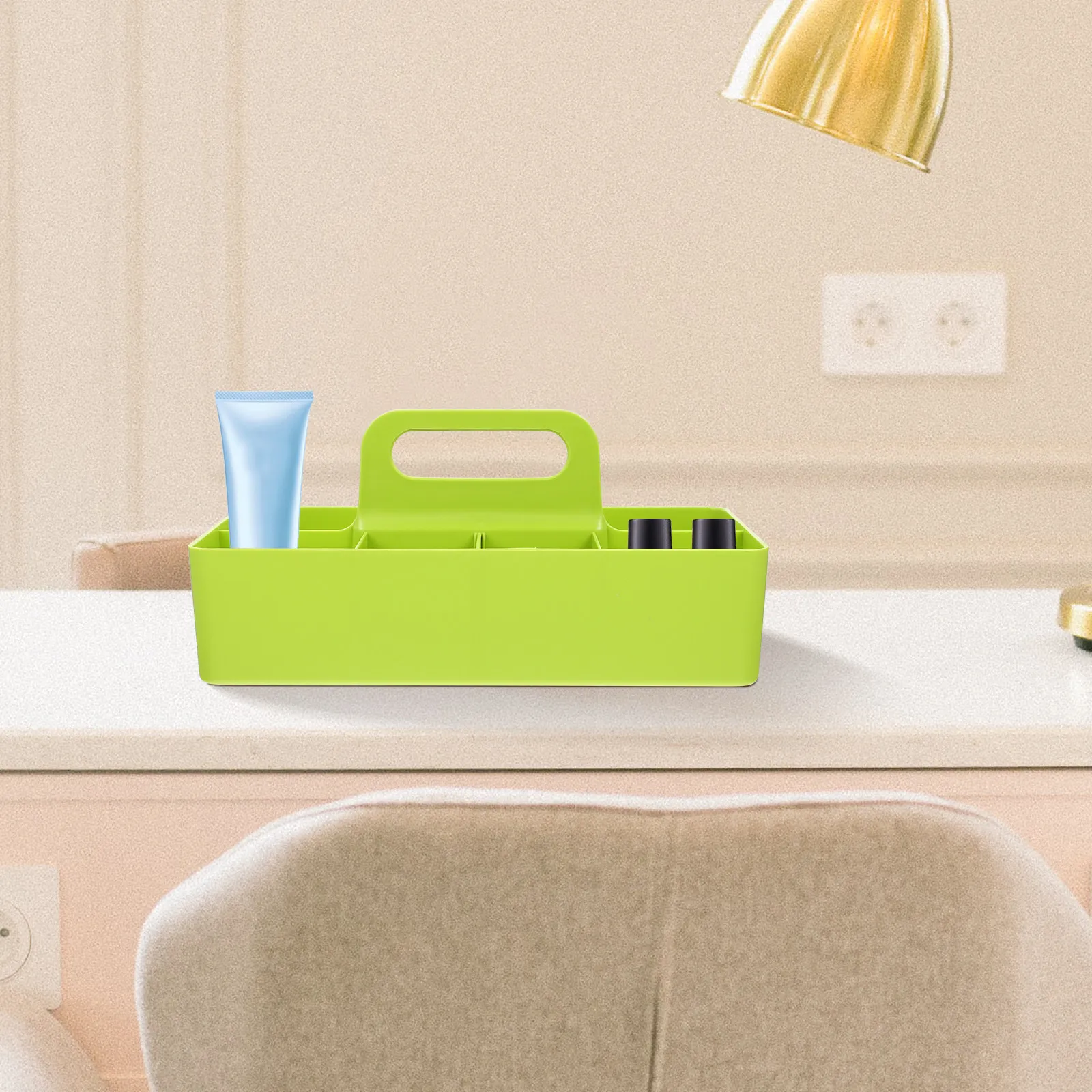 

Утолщенный органайзер для хранения с несколькими отделениями, настольная корзина для инструментов, лекарств, бутылок, удобный ящик для хранения