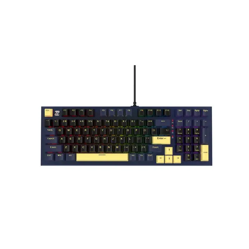 Zidli Zgk98 Gaming Hot Plug Mechanical Keyboard Pbt Two Color Keycap Internet Cafe Cf Esports Same Version Pubg Office Universal