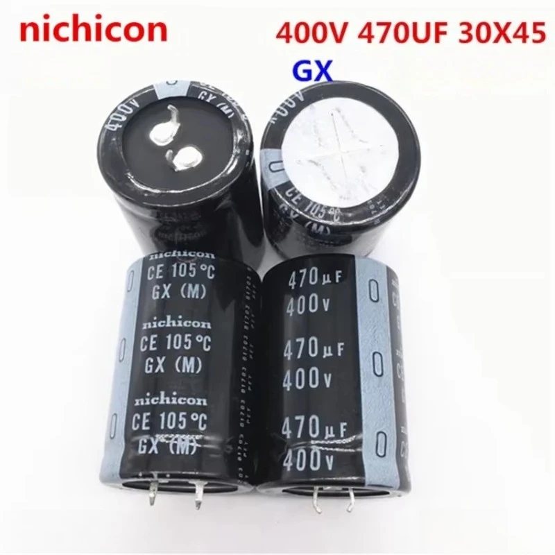 

2 шт./5 шт. 470 мкФ/400 В Nichicon GX серии 30x45 мм 400 В 470 мкФ защелкивающийся электролитический конденсатор блока питания
