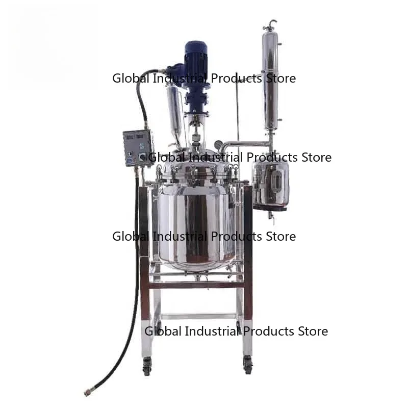 Réacteur chimique industriel en acier inoxydable à double paroi de 200 L, améliorant les processus de mélange et de réaction pour une utilisation en laboratoire et en production