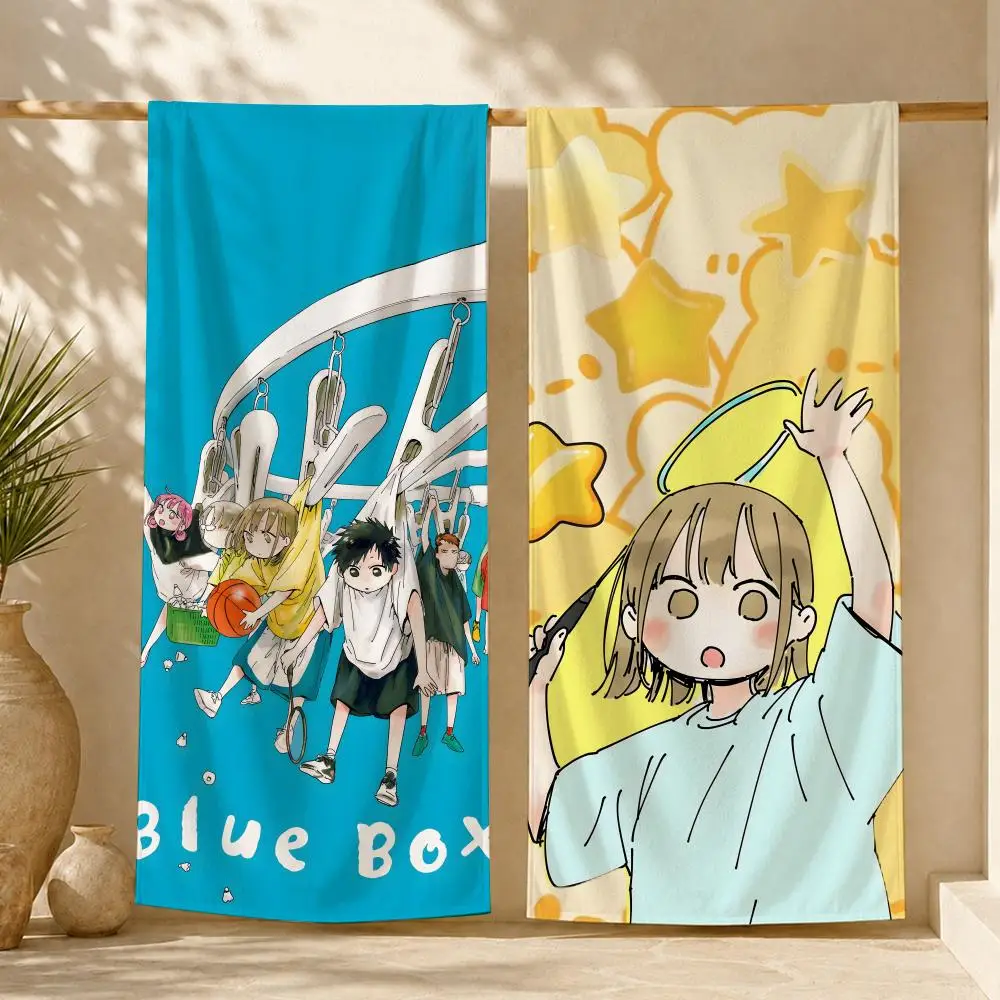 Blue Box Anime Towel ultra-fine fiber quick drying absorbent towel, beach swimming vacation beach towel