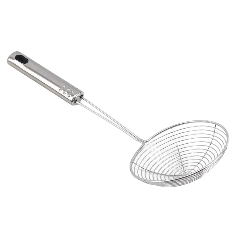 Handle Frying Filter Long Stainless Steel Colander French Fries Colander Kitchen Fried Net Sieve Tool Spoon Leaky Spoon