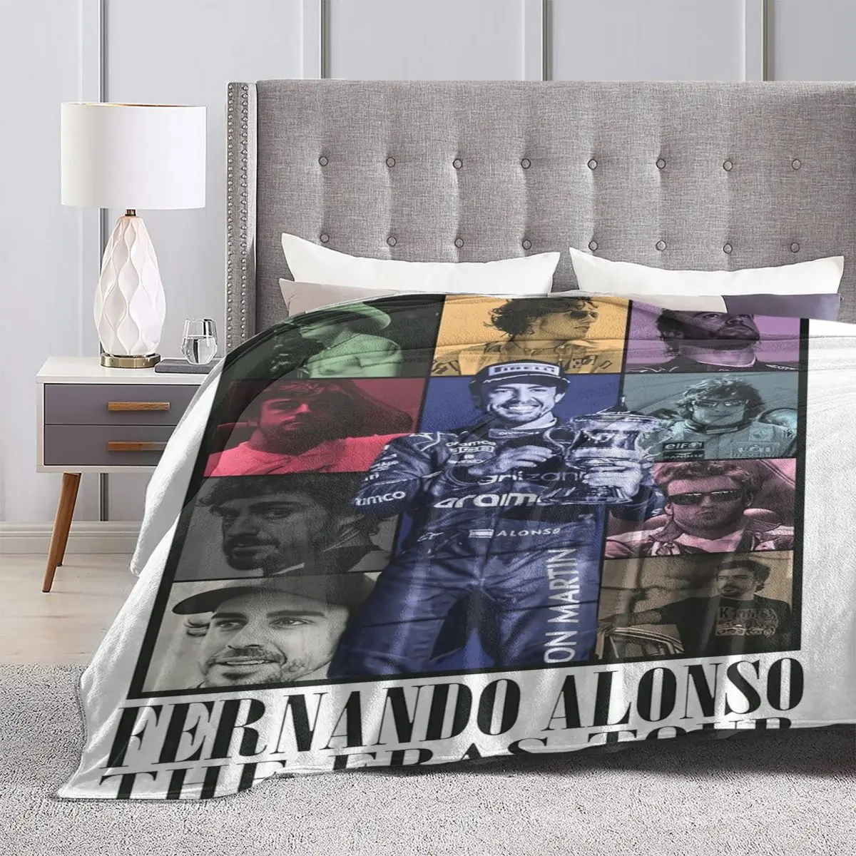 Fernando Alonso The Eras coperte flanella stampa multifunzione coperta leggera per divano viaggio peluche trapunta sottile