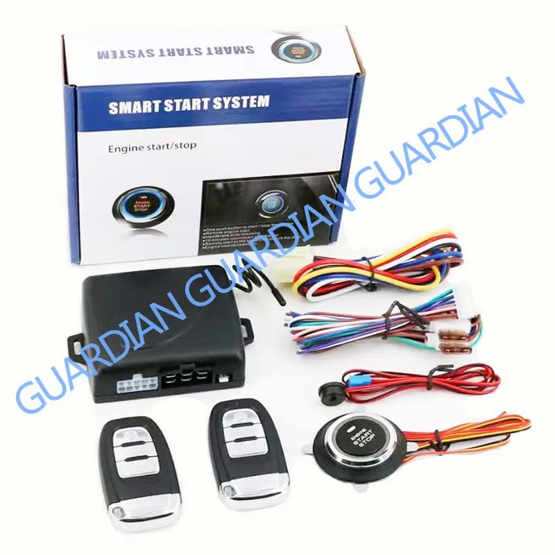 Car Remote Engine Start Kit Shock Alarm System Lock And Unlock Device Immobilizer Keyless Entry Push Button Start Stop