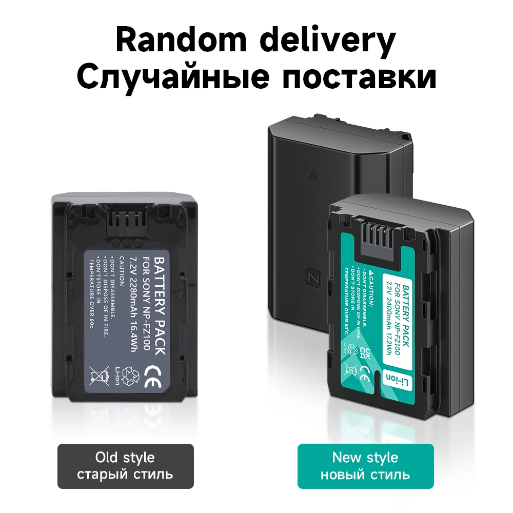 1-4pcs 2280mAh NP-FZ100 NPFZ100 NP FZ100 Battery + LCD Dual USB Charger for Sony A6600 a7m3 a7rm3 a7r3 a9 a9R a7R a7 a7c a7r4