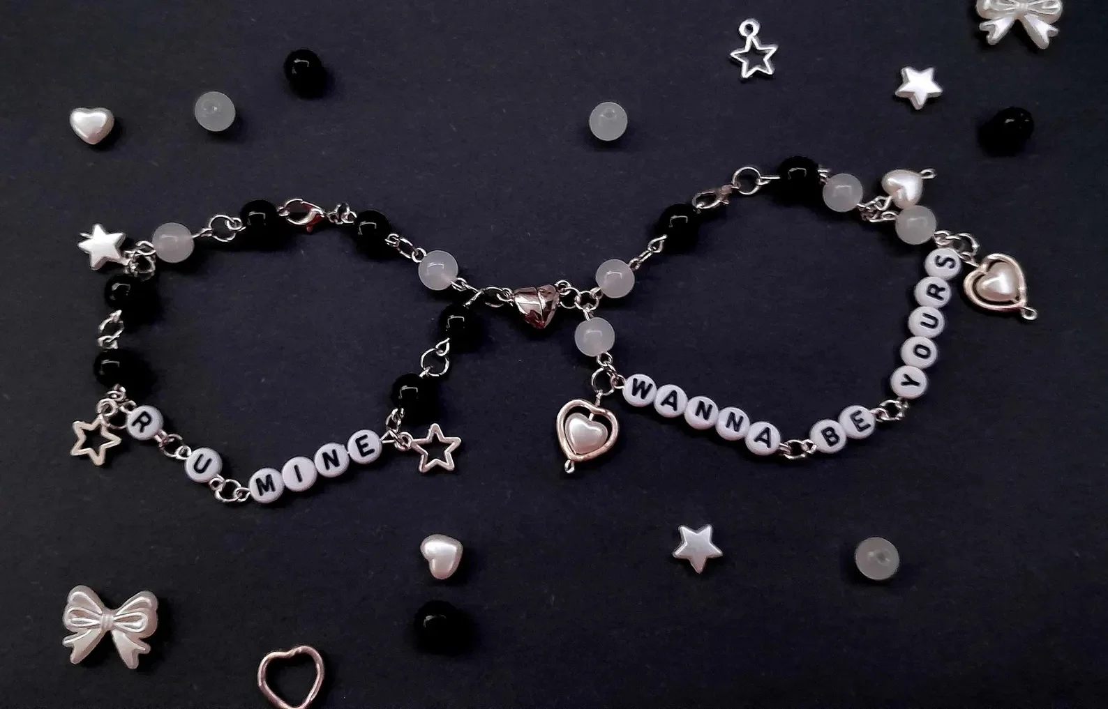 Handmade the Artic Monkeys inspired Glaset Friendship&couple bracelet
