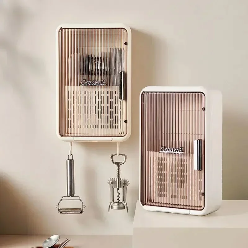 Customizable Kitchen Wall Mounted Rack Tableware Household Multifunctional Chopstick Organizer Box