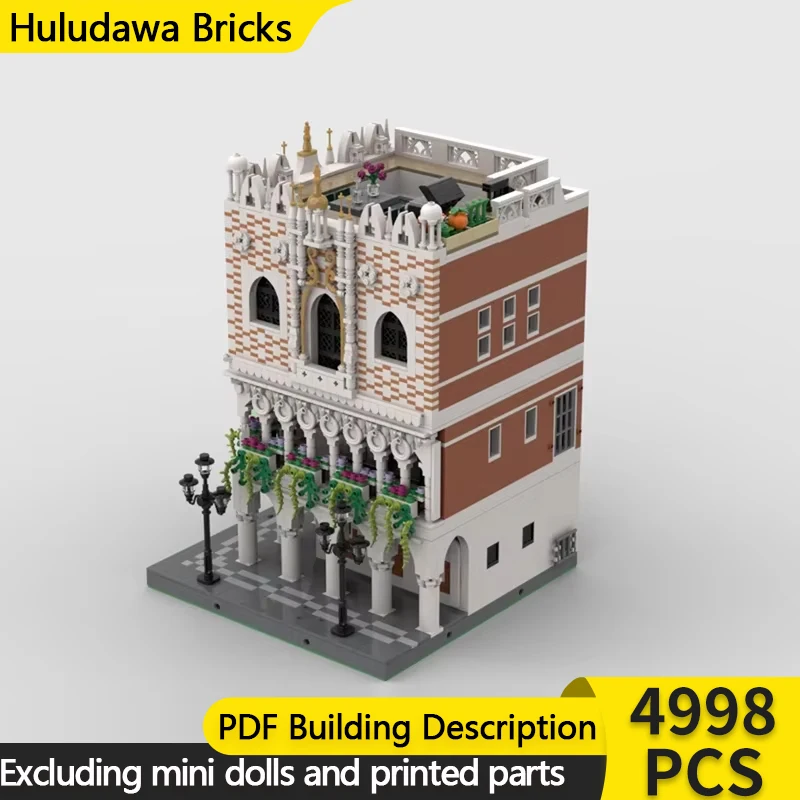 Street View Model MOC Building Bricks Doges Palace Venice Apartment Modular Technology Gifts Holiday Assemble Children Toys Suit