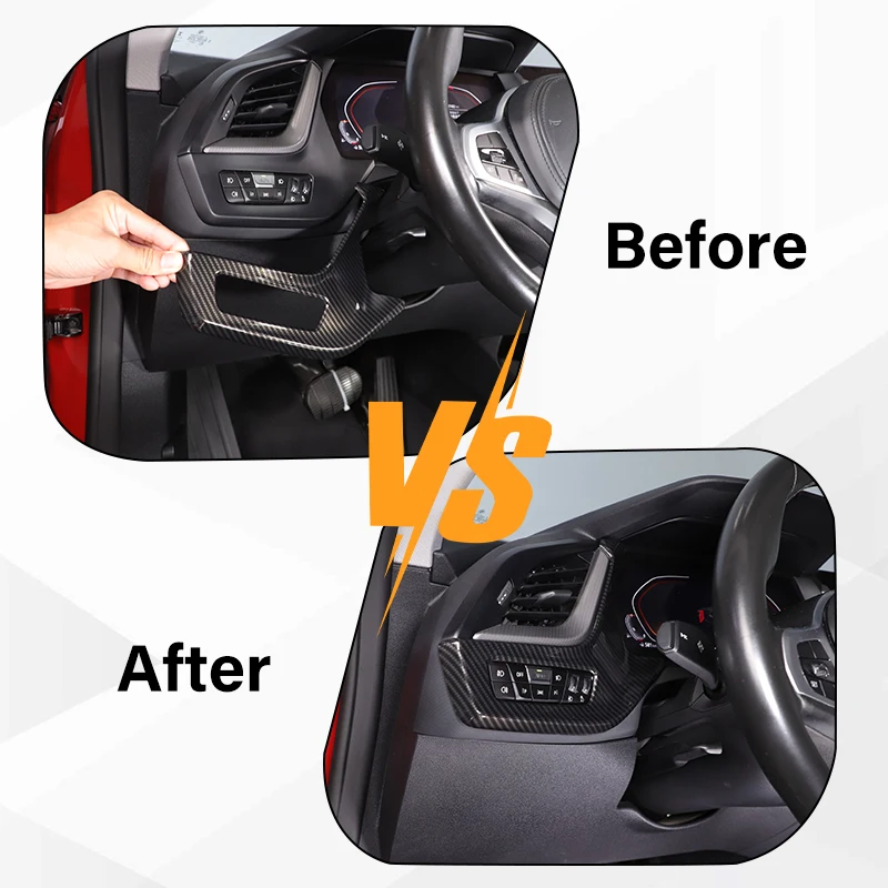 For BMW 1 2 Series F40 F44 2020-2025 ABS Carbon Fiber Interior Kit Dashboard Center Console Gear Shift Panel Cover Trim Stickers