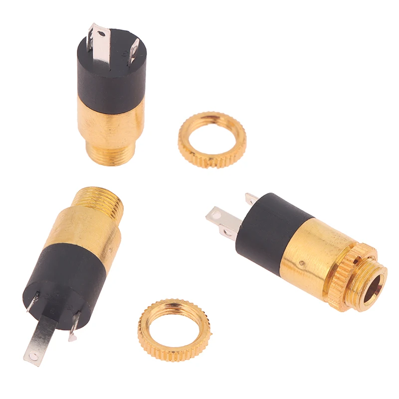 5Pieces PJ392 Stereo Female Socket Jack With Screw Connector Gold Plating 3.5mm Stereo Headphone Audio Video Jack Socket Plugs