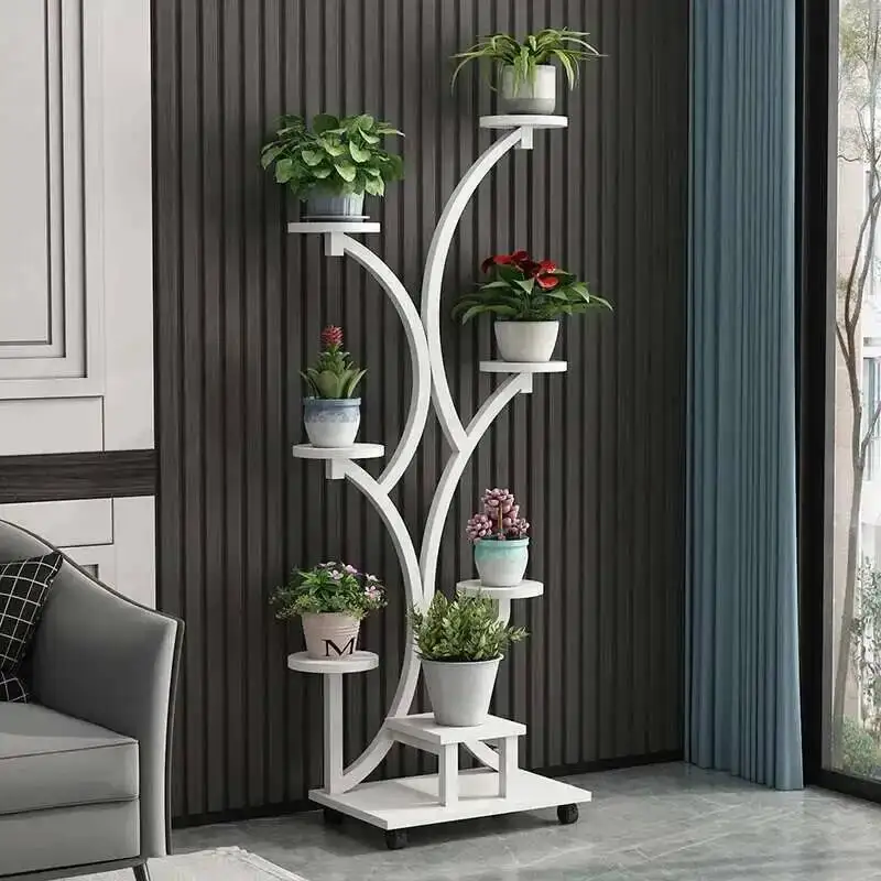 

Modern Indoor Decoration Designer Flower Rack Aesthetics Living Room Simple Modern Creative Flower Pot Rack Muebles Furniture