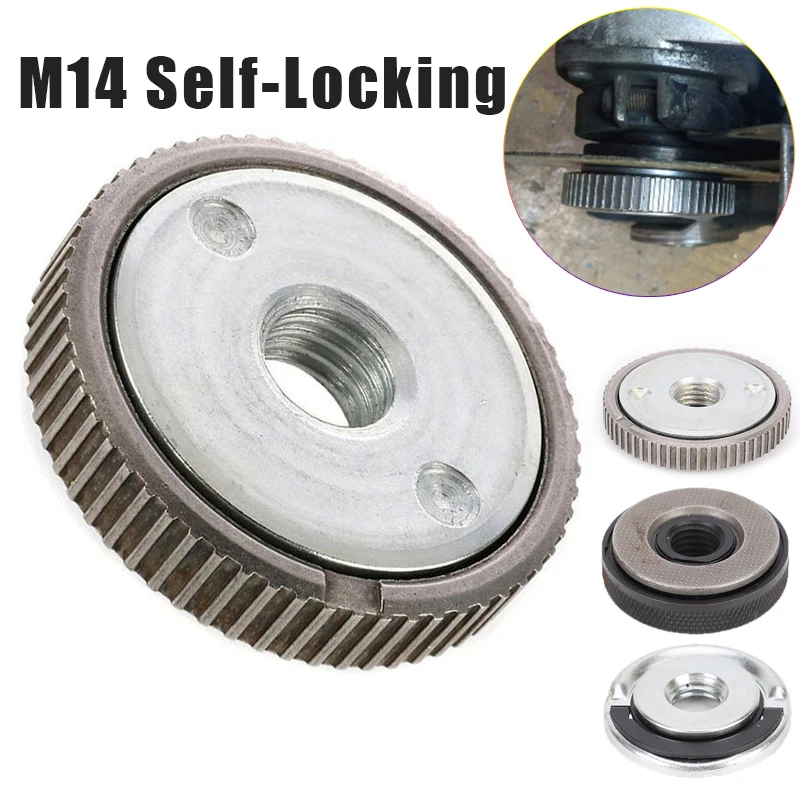 1/3Pcs Angle Grinder M14 Thread Inner Outer Flange Nut Set Quick Release Nut Power Replacement For Metabo Bosch Milwaukee Makita