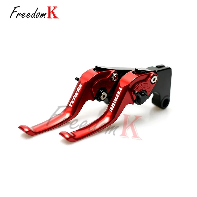For Tenere 700 World Raid XTZ700 SP Motorcycle Two Finger Short Adjustable Brake Clutch Levers CNC Aluminum Anti‑Slip Modificati view 3