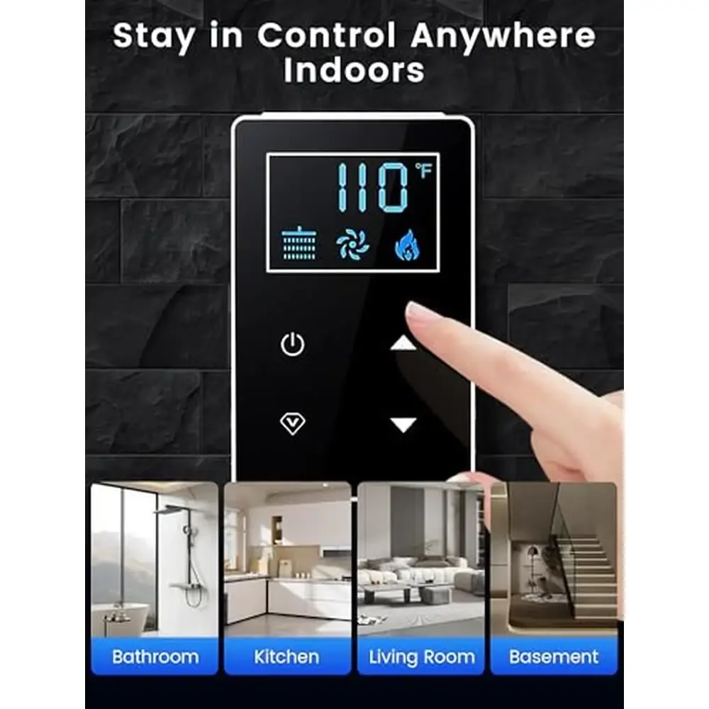 Scaldabagno senza serbatoio a propano da esterno 5,2 GPM 130000   BTU Telecomando su richiesta Scaldabagno residenziale istantaneo IPX5