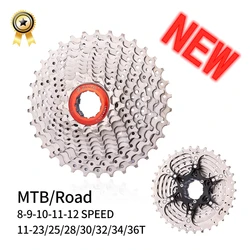 Cheap 8/9/10/11/12 Speed Cassette 8S 9S 10S 11S 12S MTB Road Bicycle Freewheel 10V 11V 12V 28/30/32/34/36T For Deore M6000 SRAM