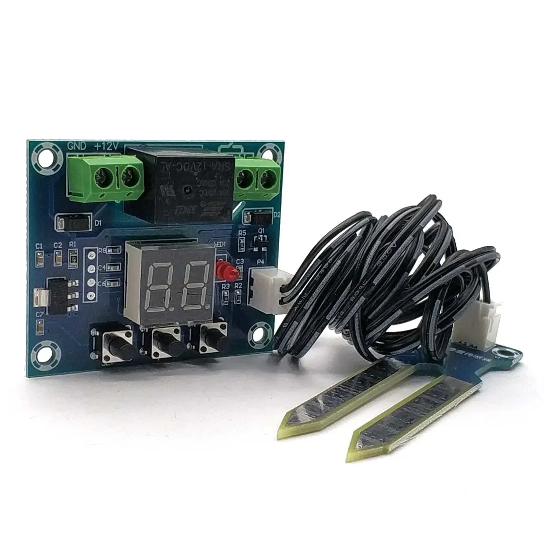 XH-M214 12V Soil Humidity Sensor Controller Irrigation System Automatic Watering Module Digital Display
