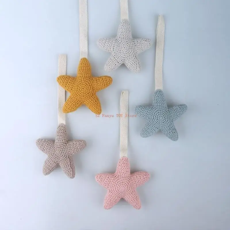 96GC النجم المكون من خمسة نقاط Babie Pacifier Holder Baby Pacifier Hanging Decorations Cotton