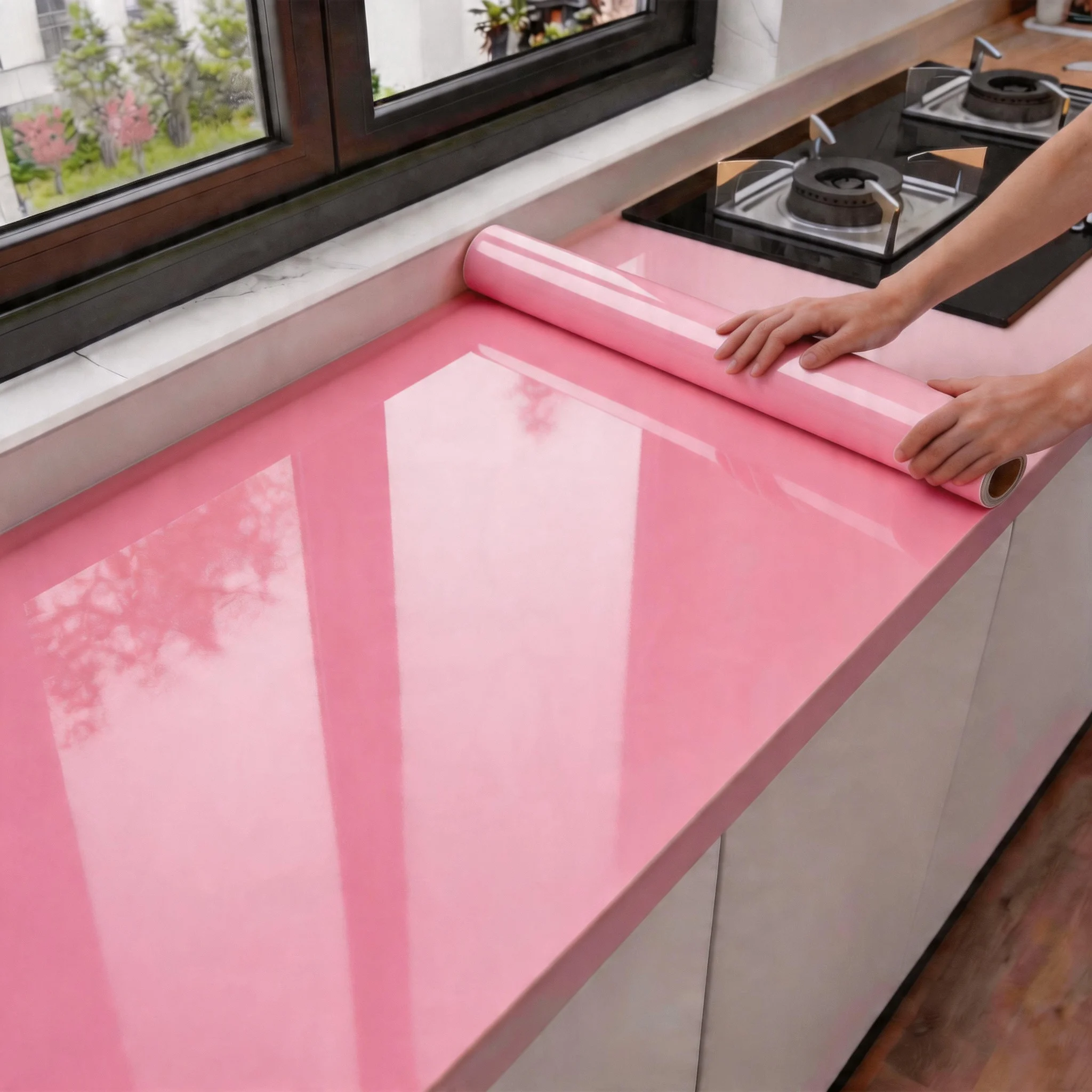 Vinyl marble Sticker Self-adhesive High Quality Wallpaper Suitable for Kitchen Countertops Cabinets Tables Walls Renovation
