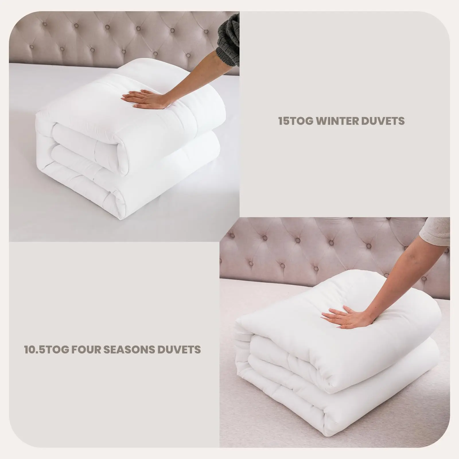 Good Nite All-Season Single Duvet: 15Tog Soft and Comfortable Quilt with Corner Ties for Spring, Summer, Autumn, and Winter