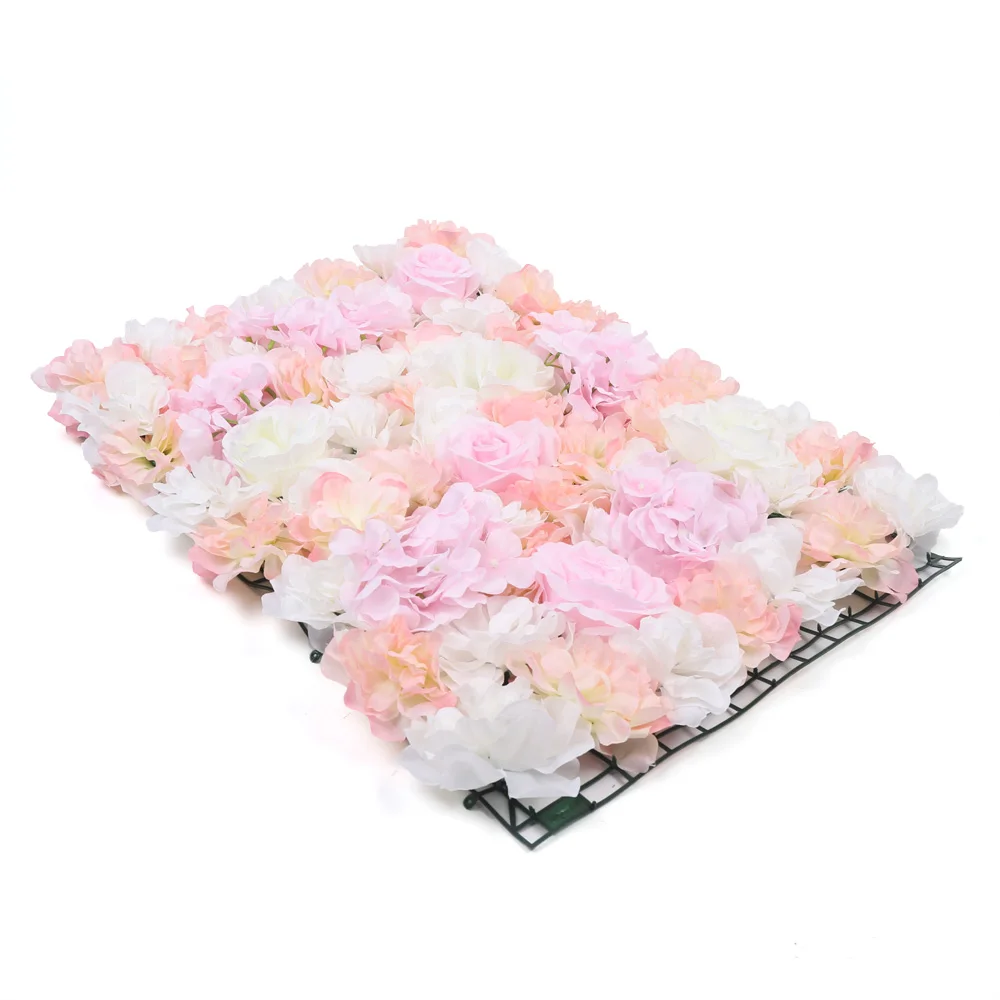 10 PCS Artificial Flower Wall Made of Silk Cloth and Plastic Realistic Iimage Vibrant Colours Grid Bottom Bracket Durable