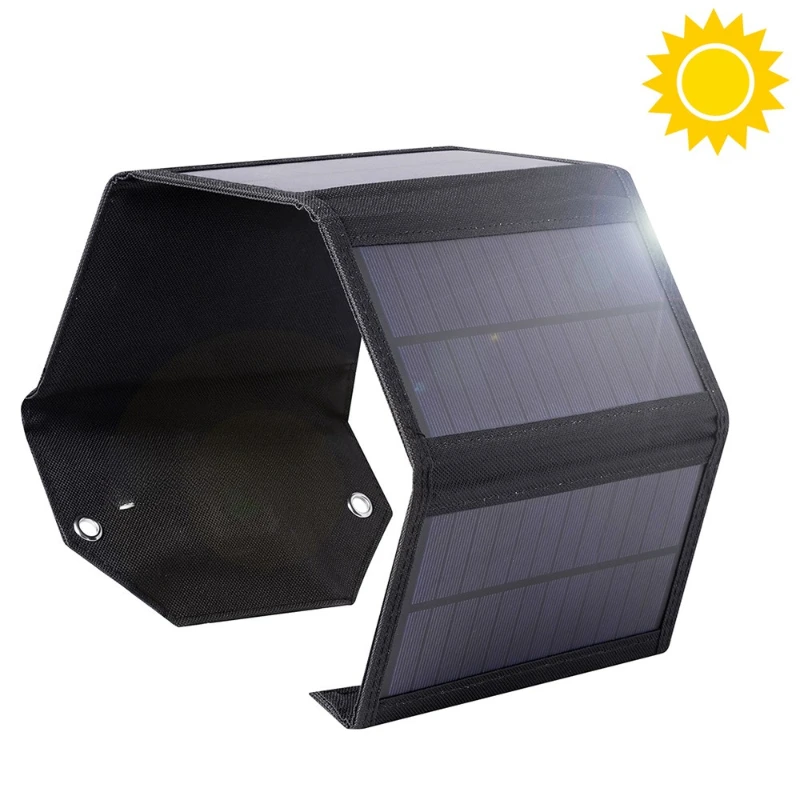 

Solar Folding Bag Outdoor Hiking Camping 8W 5V Single USB Output Solar Charger