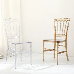 Crystal Transparent Chair Hotel Wedding Commercial Bamboo Chair Napoleon Chair Outdoor Wedding Party Transparent Banquet