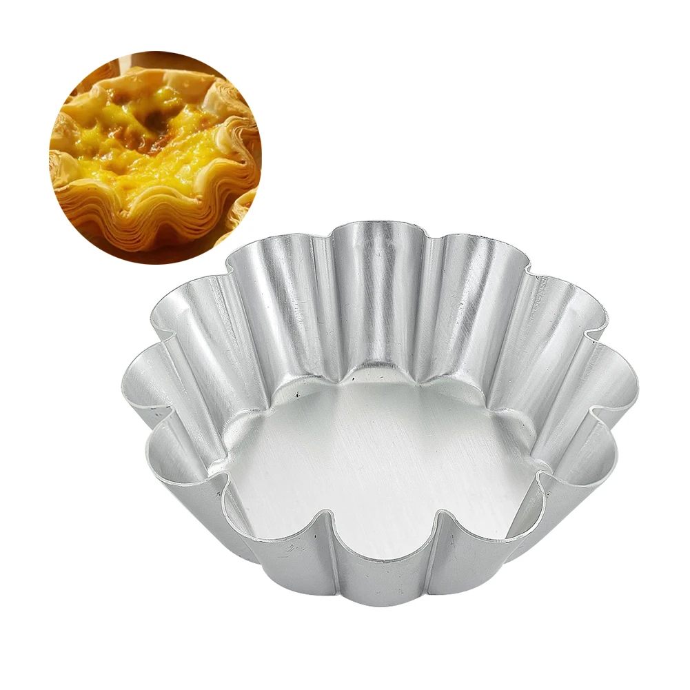 

1Pcs Egg Tart Aluminum Cupcake Mould Muffin Cake Pan Tray Mold Pastry Decorating Tools Holiday Home Kitchen Baking Supplies