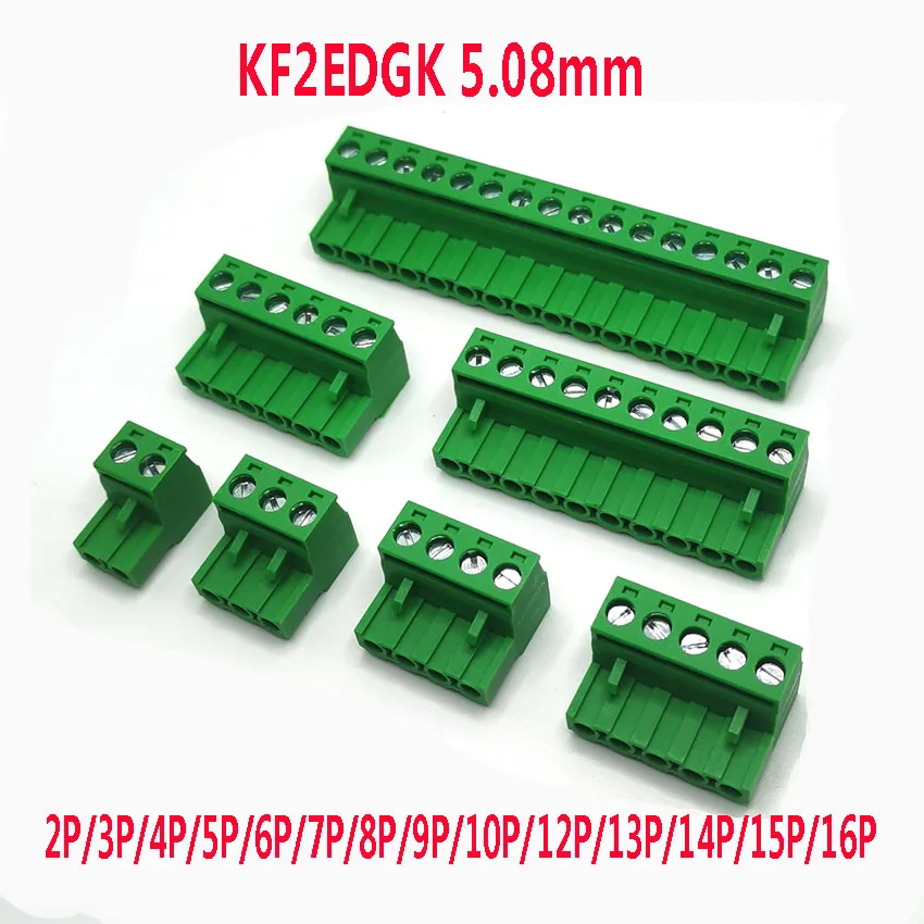 1 sztuk KF2EDGK 5.08 2EDG PCB 2PIN/3P/4P/5P/6P/7P/8P/9P/10P/12P/13P/14P złącze wtykowe blok zacisków obudowa Phoenix Contact