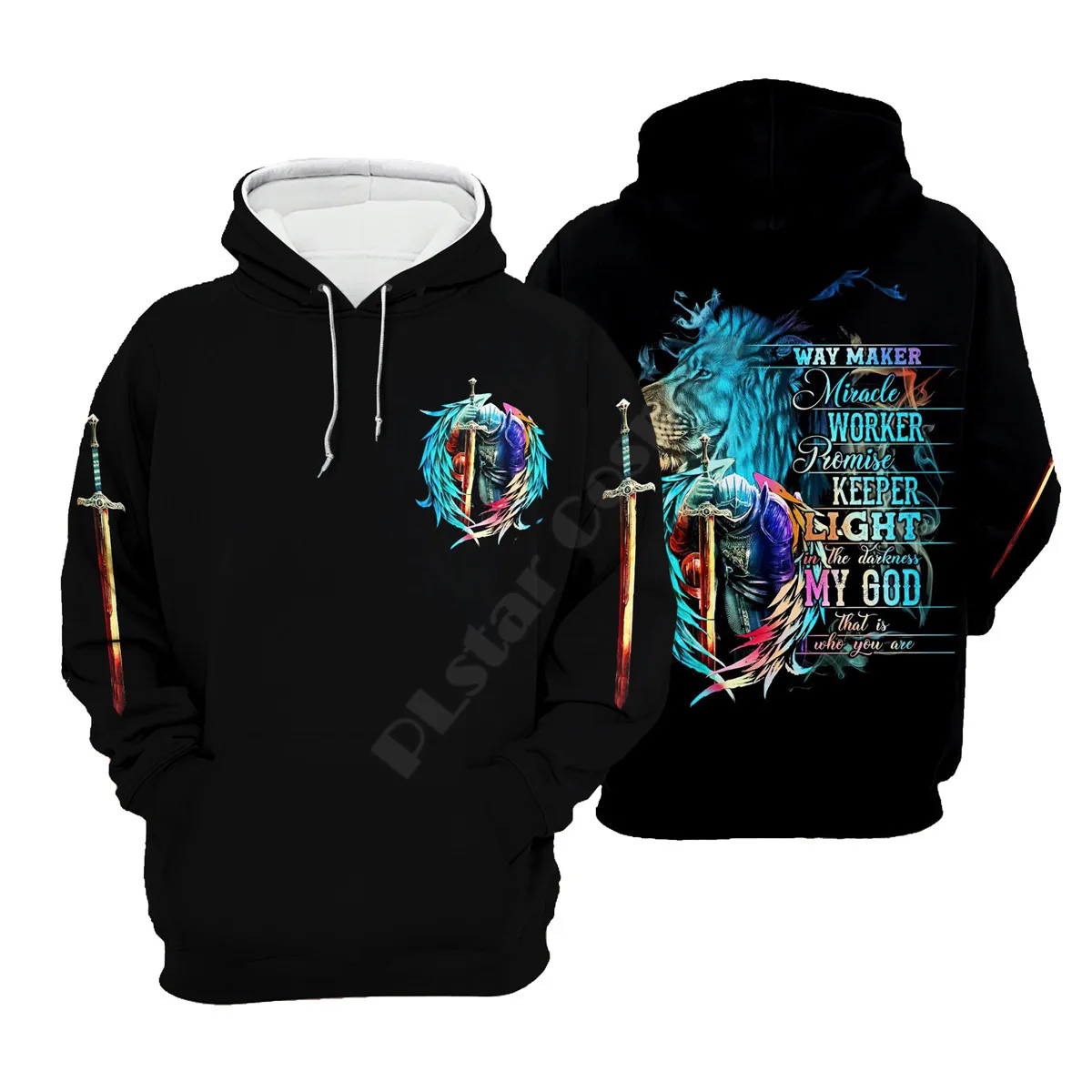 Mens for women Way Maker Miracle Worker Promise Keeper Light In The Darkness 3D printed Hoodies Casual hoodies Streetwear