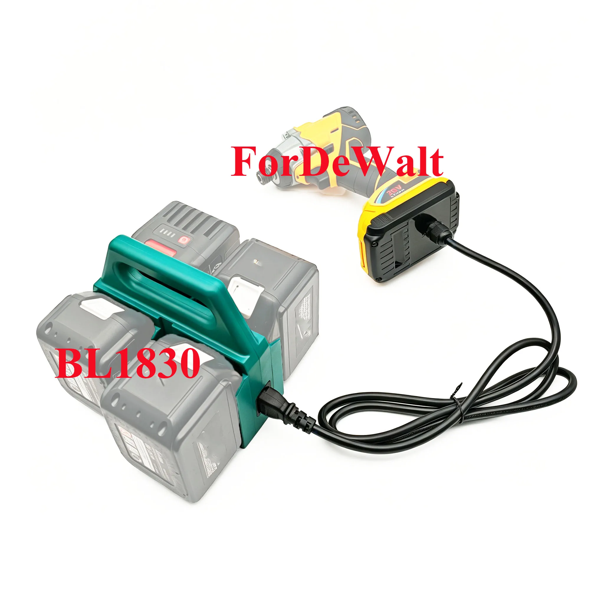 Kabelsplitter, verlängerter Leitungs-Gewichtsreduzierer-Adapter für Makita Lithium-Batterie, für DeWALT, für Milwaukee, für M18, für LXT-Maschine – Detail 8