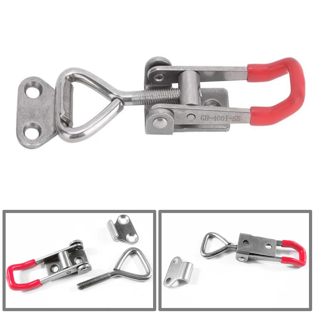 1pcs Toggle Clamp Adjustable Toolbox Case Metal Toggle Latch Catch Clasp Quick Release Clamp Anti-Slip Push Pull Fixture