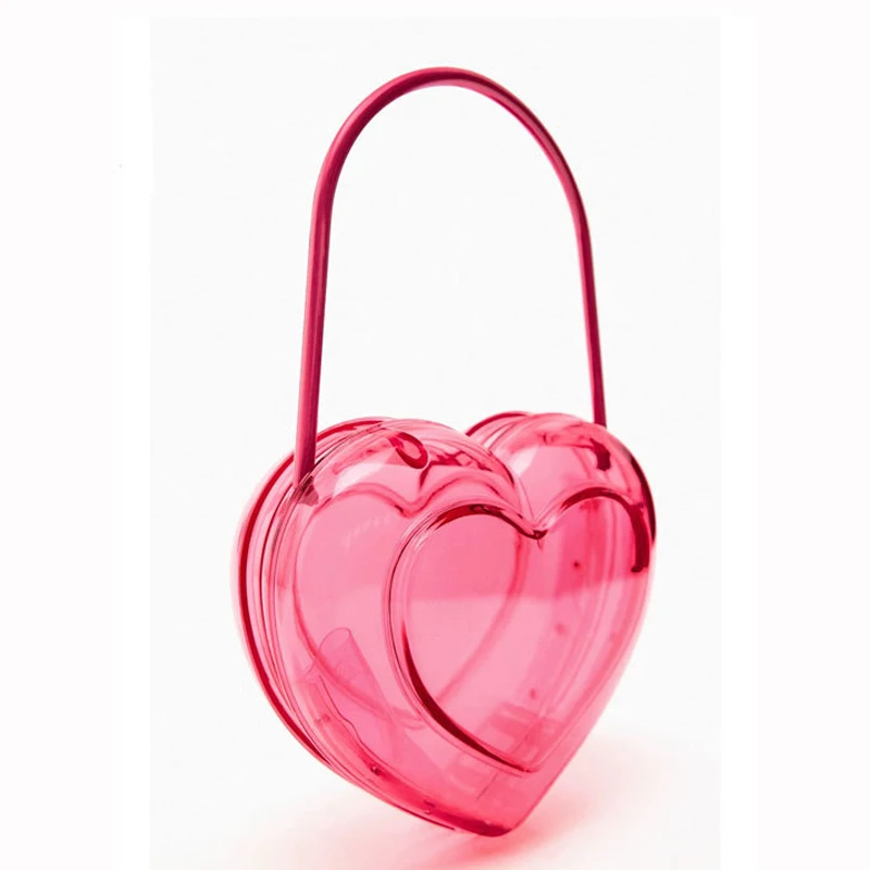 Acrylic Evening Clutch Party Heart Box Bags For Women Luxury Designer Handbag Purse 2024 New Fashion Mini Cute Transparent Tote