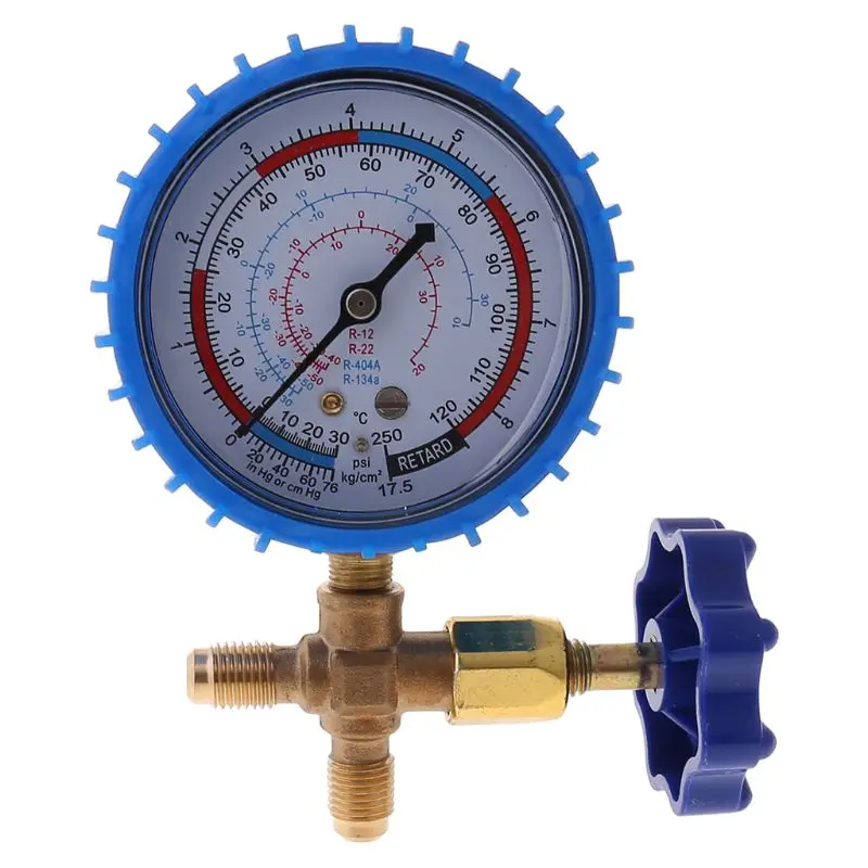 220PSI 500PSI Air Conditioning Refrigerant Recharge Pressure Gauge Manometer