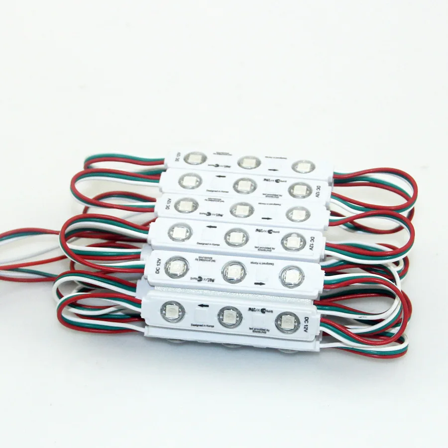 Módulo de LED WS2811 UCS1903 3LED SMD5050 DC12V Jardim Luz LED RGB Digitais À Prova D' Água LED Pixel Módulo String Luz preto/ branco