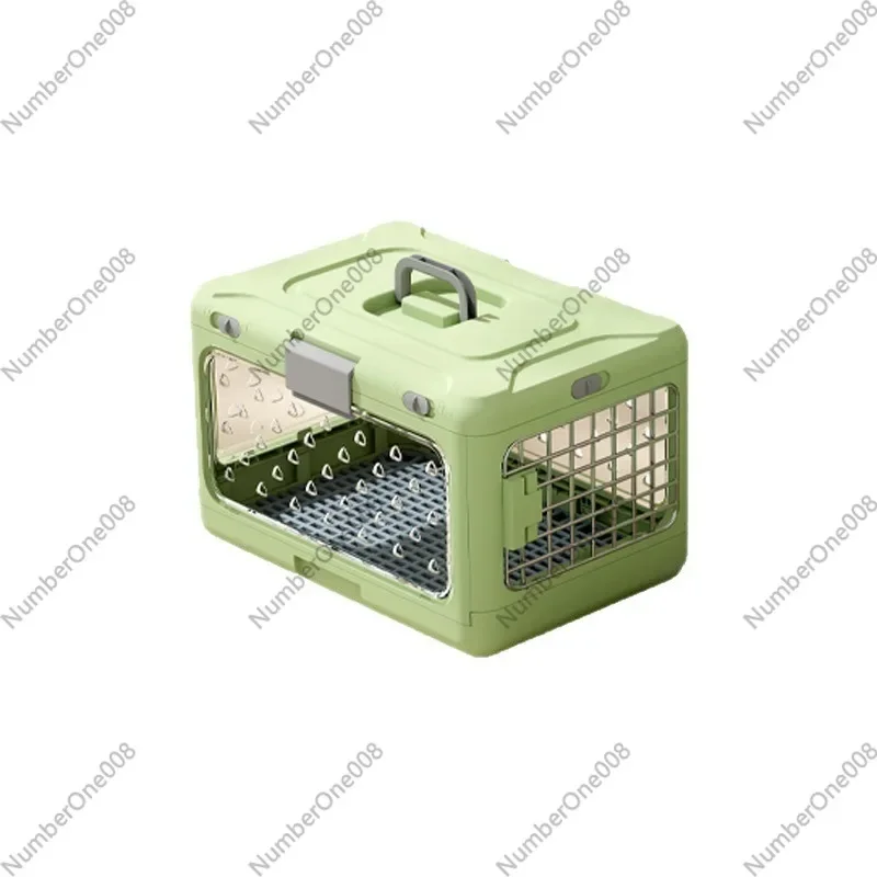 Pet Airline Approved Carrier, Foldable Cat Travel Crate For Car, Portable Small Dog Kennel With Ventilation