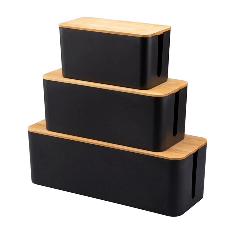 J1UL1N Cable Storage Box Power Socket Organizer Cable Tidy Storage Box Network Line Storage Bin Wire Management