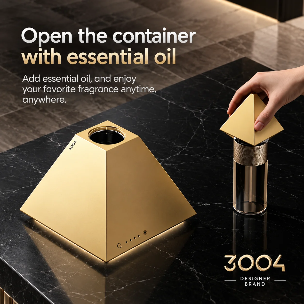 3004 A700 Pyramid Design Professional Aromatherapy Machine Home Office Hotel Decor Luxury Waterless Aroma Diffuser Idea Gift