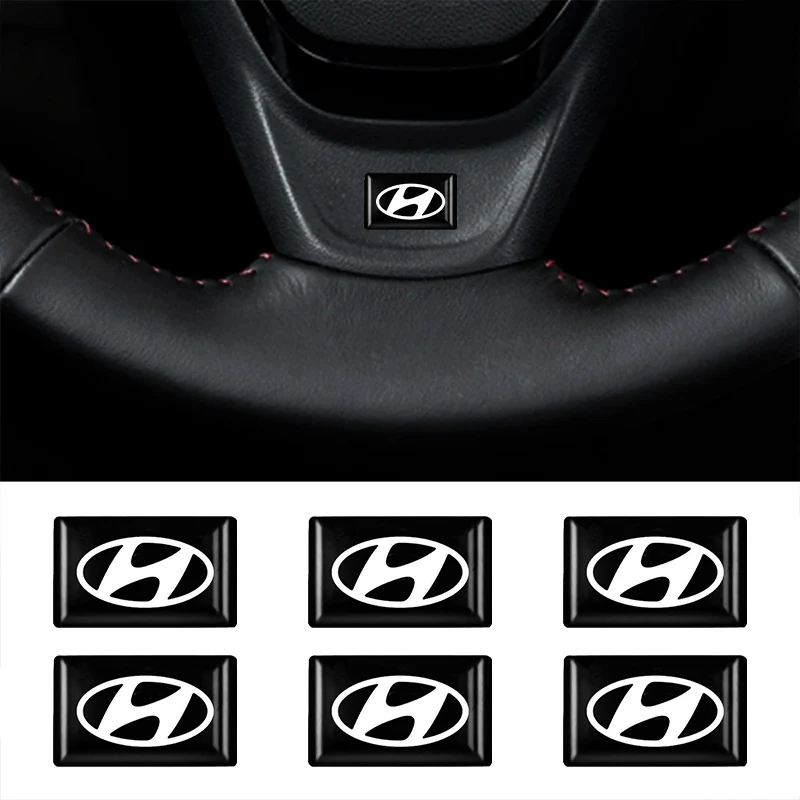10 قطعة ثلاثية الأبعاد الايبوكسي سيارة شارة الداخلية ملصق شعارات اكسسوارات الديكور لشركة هيونداي Genesis N-LINE I10 I20 جيتز فيلوستر توكسون